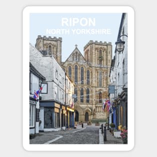 Ripon, North Yorkshire. Travel poster Sticker